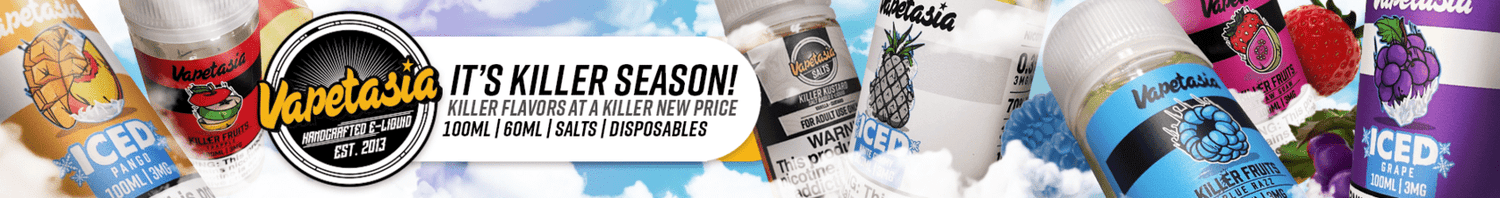 Promotional banner showcasing vape and smoke products