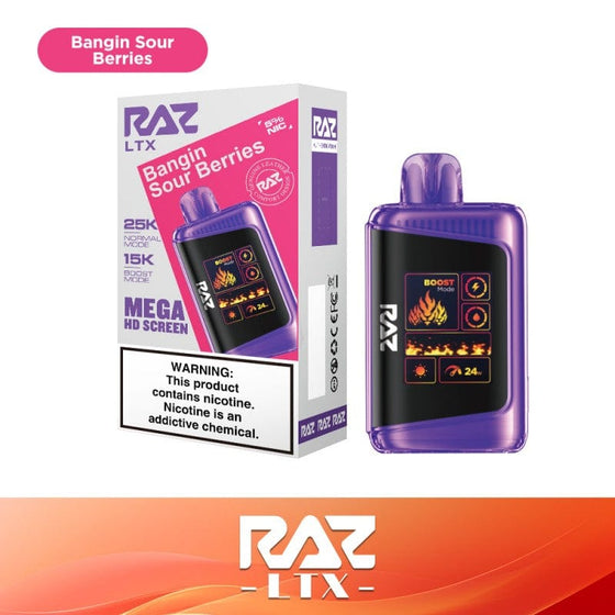 Disposable Vape Online Bangin' Sour Berries Raz LTX 25K Disposable Vape
