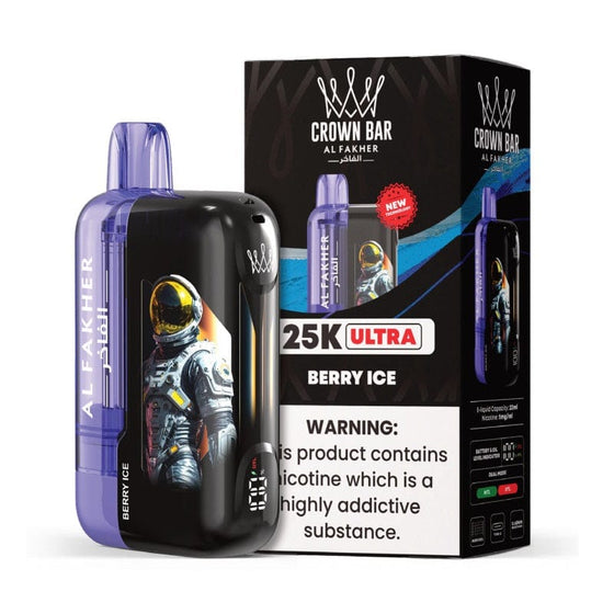 Disposable Vape Online Berry Ice Al Fakher Crown Bar Ultra 25K Disposable Vape