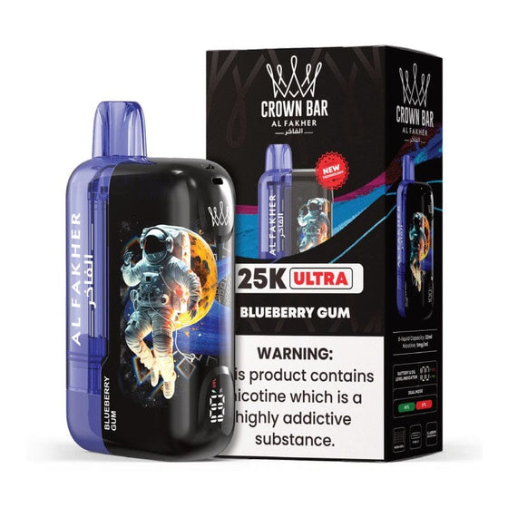 Disposable Vape Online Blueberry Gum Al Fakher Crown Bar Ultra 25K Disposable Vape