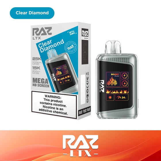 Disposable Vape Online Clear Diamond Raz LTX 25K Disposable Vape