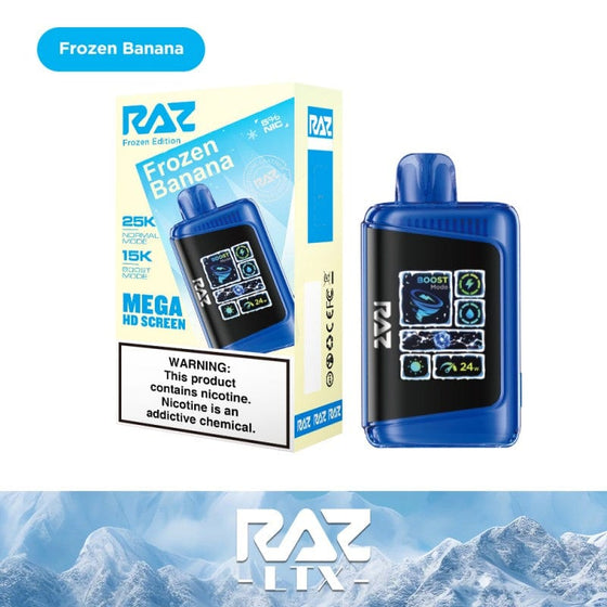 Disposable Vape Online Frozen Banana (Frozen Edition) Raz LTX 25K Disposable Vape