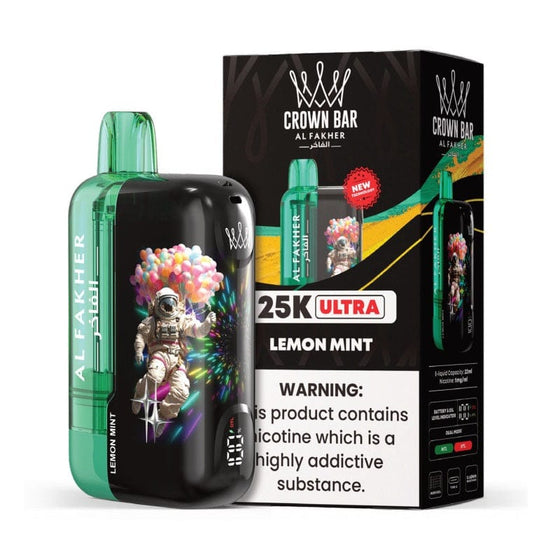 Disposable Vape Online Lemon Mint Al Fakher Crown Bar Ultra 25K Disposable Vape