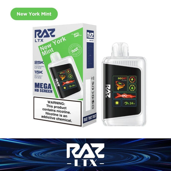 Disposable Vape Online New York Mint (Fall Edition) Raz LTX 25K Disposable Vape