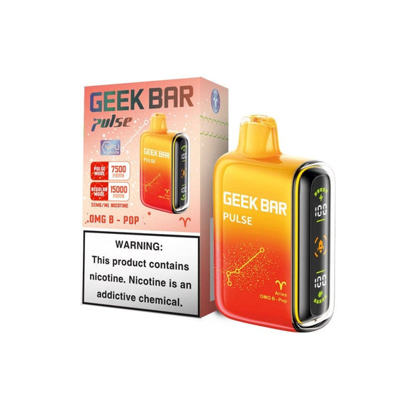 Disposable Vape Online OMG B-POP (Cherry Strawberry Raspberry Gum Hard Candy) (Aries) (Zodiac Edition) Geek Bar Pulse 15000 Disposable Vape 15K