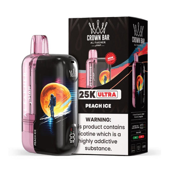 Disposable Vape Online Peach Ice Al Fakher Crown Bar Ultra 25K Disposable Vape