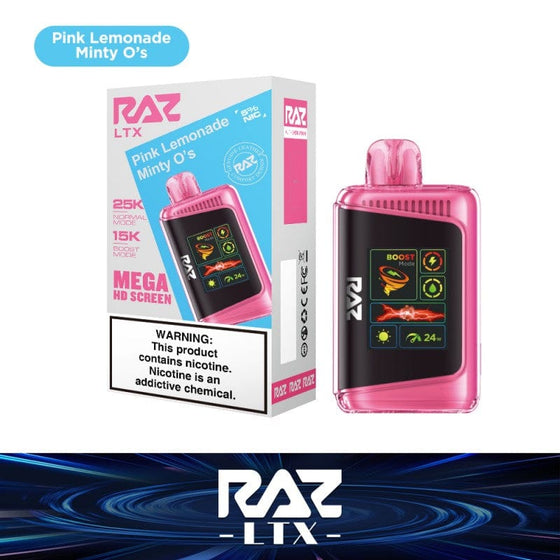 Disposable Vape Online Pink Lemonade Minty O's (Fall Edition) Raz LTX 25K Disposable Vape