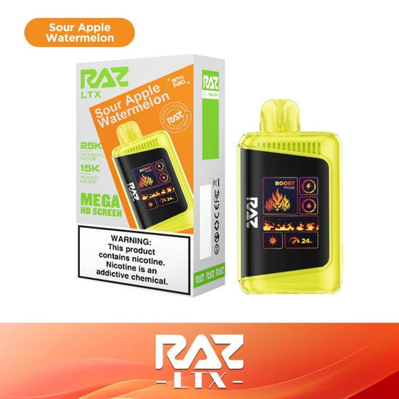 Disposable Vape Online Sour Apple Watermelon Raz LTX 25K Disposable Vape