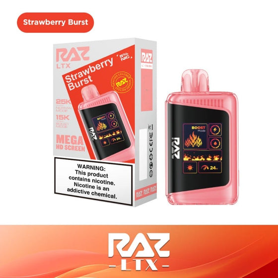 Disposable Vape Online Strawberry Burst Raz LTX 25K Disposable Vape