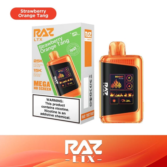 Disposable Vape Online Strawberry Orange Tang Raz LTX 25K Disposable Vape