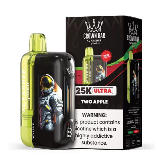 Disposable Vape Online Two Apple Al Fakher Crown Bar Ultra 25K Disposable Vape