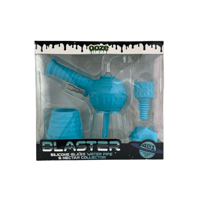 Ooze Blaster - Silicone Glass 4-in-1 Hybrid - Aqua Teal