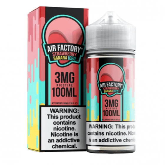 Disposable Vape Online AIR FACTORY 100ML STRAWBERRY BANANA ICED