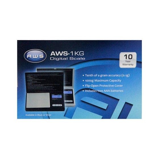 Disposable Vape Online AWS 1KG Digital Pocket Scale, 1000G x 0.1