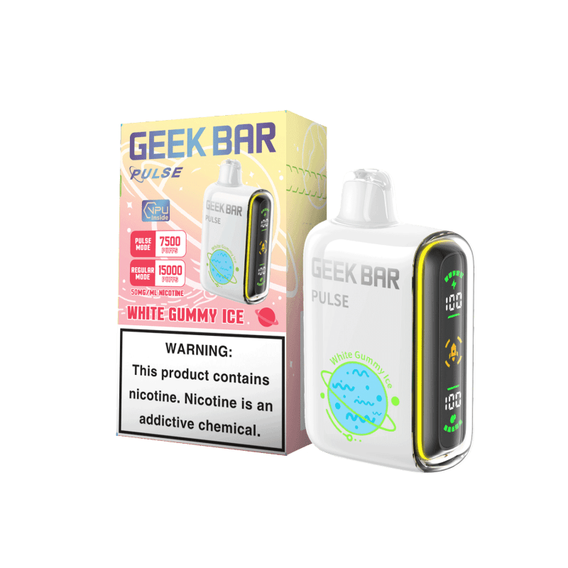 Disposable Vape Online White Gummy Ice Geek Bar Pulse Disposable 15000 Puffs