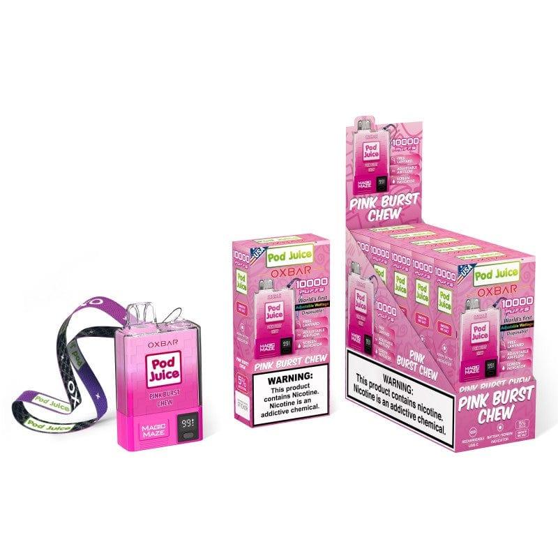 Disposable Vape Online Pink Burst Chew POD JUICE X OXBAR MAGIC MAZE PRO 10K DISPOSABLE