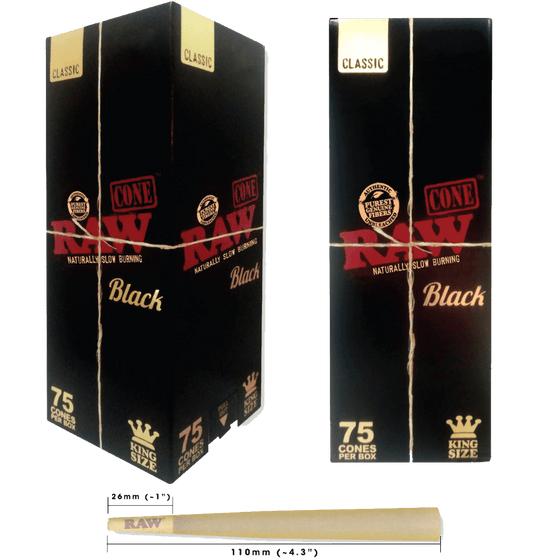 Disposable Vape Online RAW BLACK CLASSIC CONES 75CT