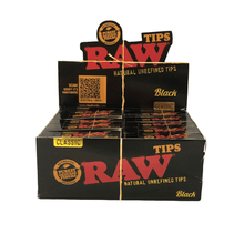  Disposable Vape Online RAW BLACK CLASSIC UNREFINED TIPS 50PK