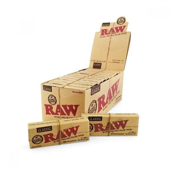 Disposable Vape Online RAW MASTERPIECE CLASSIC 1 1/4 W/PREROLLED TIPS